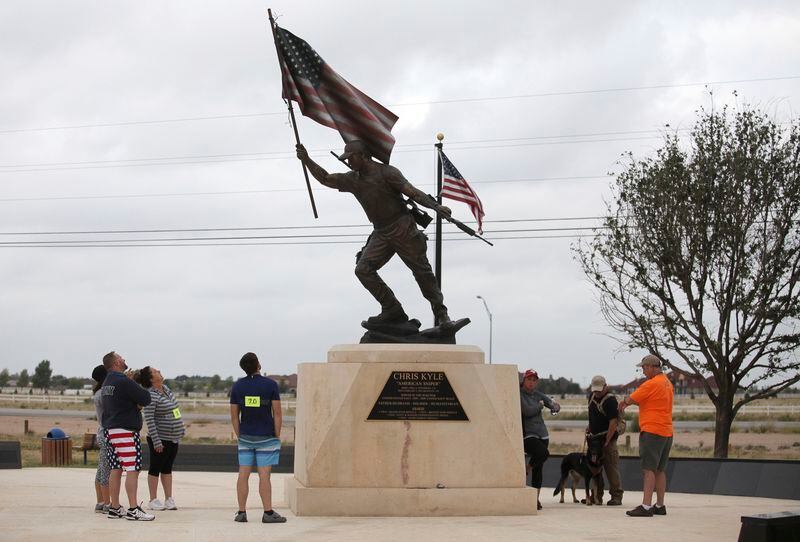 Chris Kyle Monument in Odessa, Texas (Jacob Ford/Odessa American via AP)