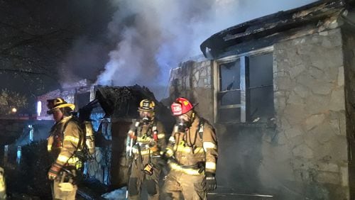 Authorities closed parts of U.S. 78 through Snellville just after midnight Monday when a vacant home caught fire.