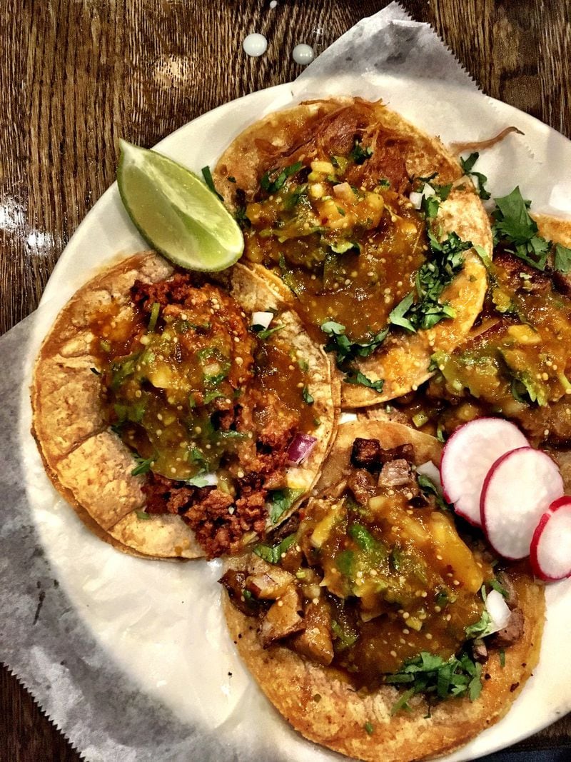 Patria Cocina’s best bet are the street tacos, which come dressed with a classic, simple combo of cilantro, onion and a house-made salsa. CONTRIBUTED BY WYATT WILLIAMS