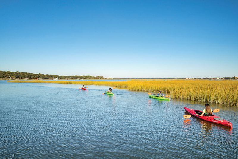 Hilton Head Island is a great place to try kayaking or stand-up paddle boarding. Contributed by Hilton Head Island Visitor & Convention Bureau