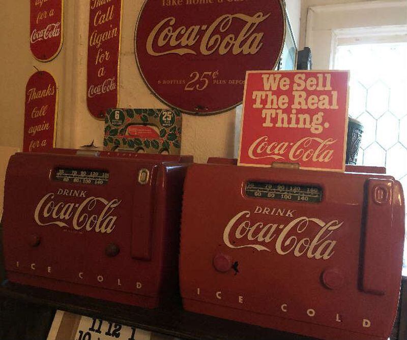 Some of the Coca-Cola merch dates back to the 1930s.