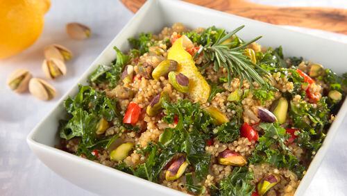 The recipe for Friday’s Quinoa Kale Risotto With Pistachios will make six 1-cup servings. Contributed by American Pistachio Growers
