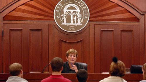 Judge Amanda Williams speaks to participants in the drug court program at the Camden County Courthouse in late 2008. (The Florida Times-Union, Chris Viola)
