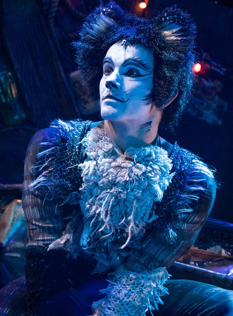 Harry Francis performs the role of Mr. Mistoffelees in “Cats” with City Springs Theatre.
(Courtesy of City Springs Theatre/Mason Wood)