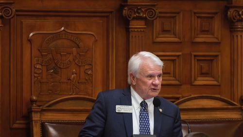 Georgia Speaker of the House Jon Burns speaks on day ten of legislative session on Tuesday, January 31, 2023. (Natrice Miller/natrice.miller@ajc.com) 