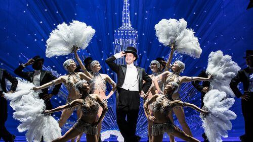 Nick Spangler and the touring company of “An American in Paris.” The show plays the Fox Theatre Aug. 15-20. CONTRIBUTED BY MATTHEW MURPHY