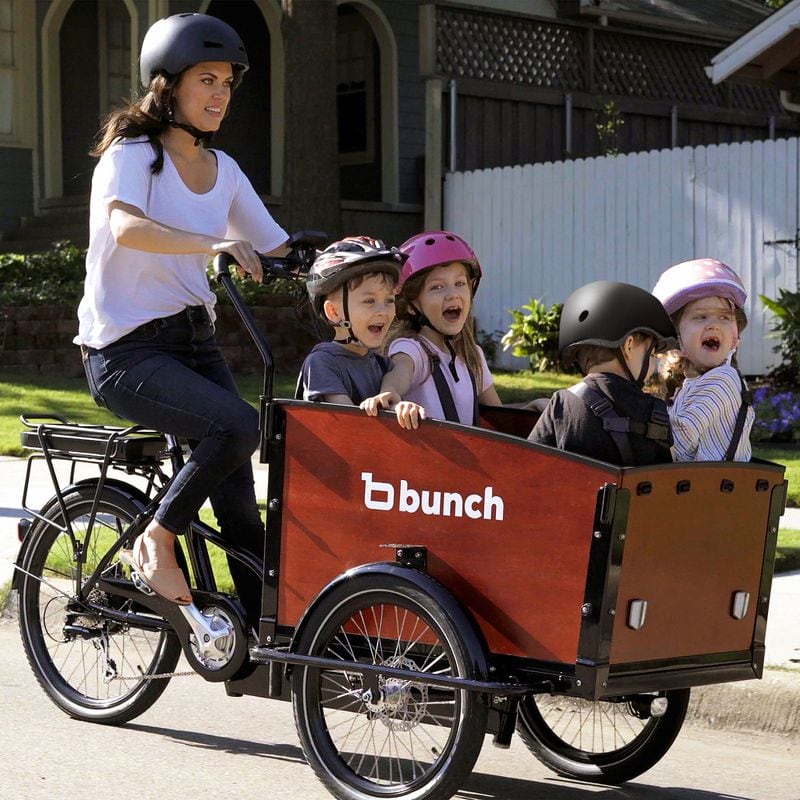 Make fitness a family affair with a cargo bike that ideal for pedaling and toting the kiddos around.
Courtesy of Bunch Bikes