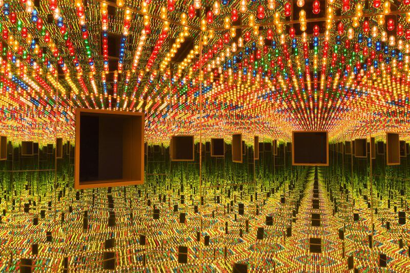 “Infinity Mirrored Room Love Forever,” by Yayoi Kusama, will be among the Infinity Rooms installed at the High Museum of Art in the upcoming show “Yayoi Kusama: Infinity Mirrors.” CONTRIBUTED BY CATHY CARVER