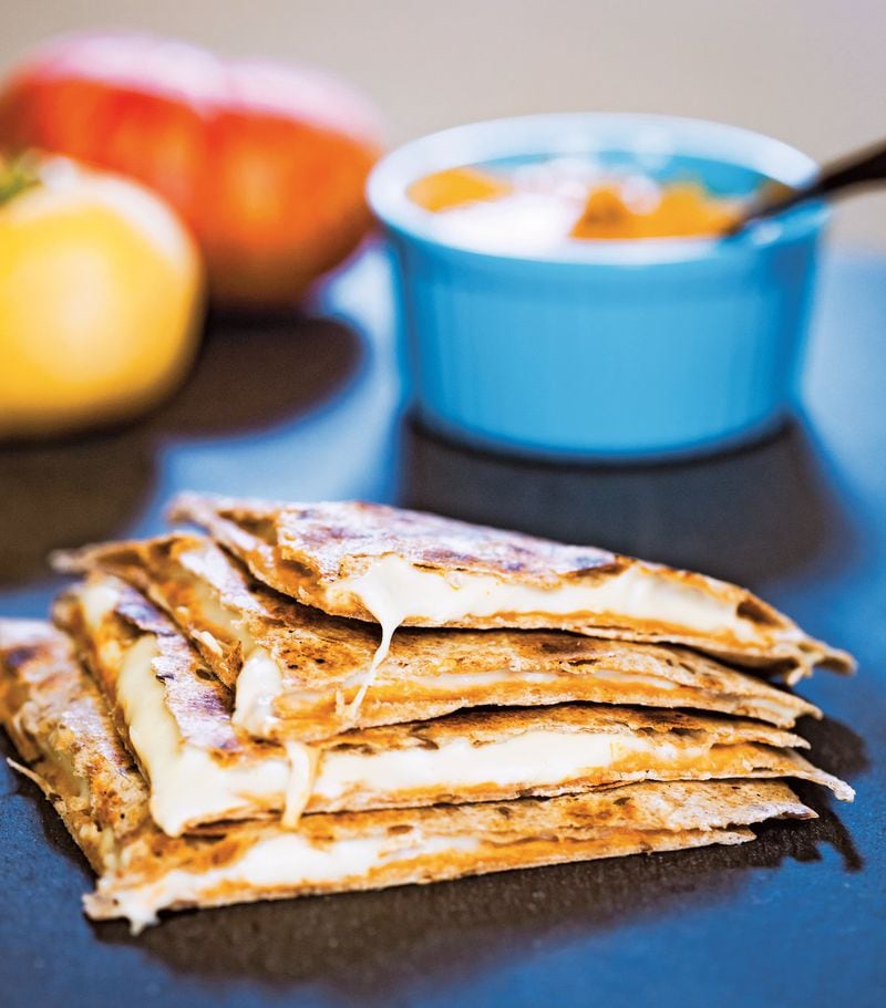 The recipe for Cashew Mozzarella Quesadillas creates “cheez” out of cashews and several other ingredients. Reprinted with permission from “30-Minute Vegan Dinners” by Megan Sadd, Page Street Publishing Co., 2019. CONTRIBUTED BY MEGAN SADD