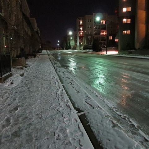 Icy walk back home from the game. #GoJackets #SnowedOutAtlanta #ATLweather #Atlanta #Snow #ATL #Snowpocalypse #NoFilter -- @td2timemvp