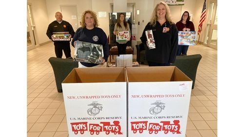 Before Dec. 16, help fill Toys for Tots boxes at Cherokee County Fire & Emergency Services fire stations as among the many official collection sites for the Toys for Tots program by the U.S. Marine Corps Reserve. (Courtesy of Cherokee County)