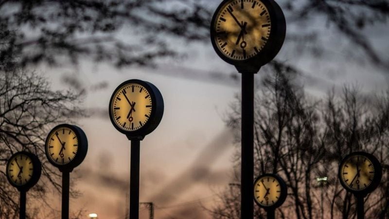 Daylight saving time ended at 2 a.m. Sunday. Clocks moved back one hour in Georgia.