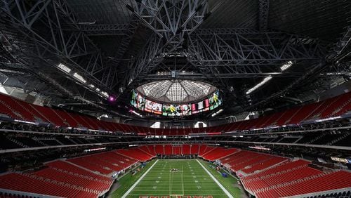 <p>ATLANTA, GA - AUGUST 15: A general view inside Mercedes-Benz Stadium, host to Super Bowl LIII. (Photo by Kevin C. Cox/Getty Images)</p>