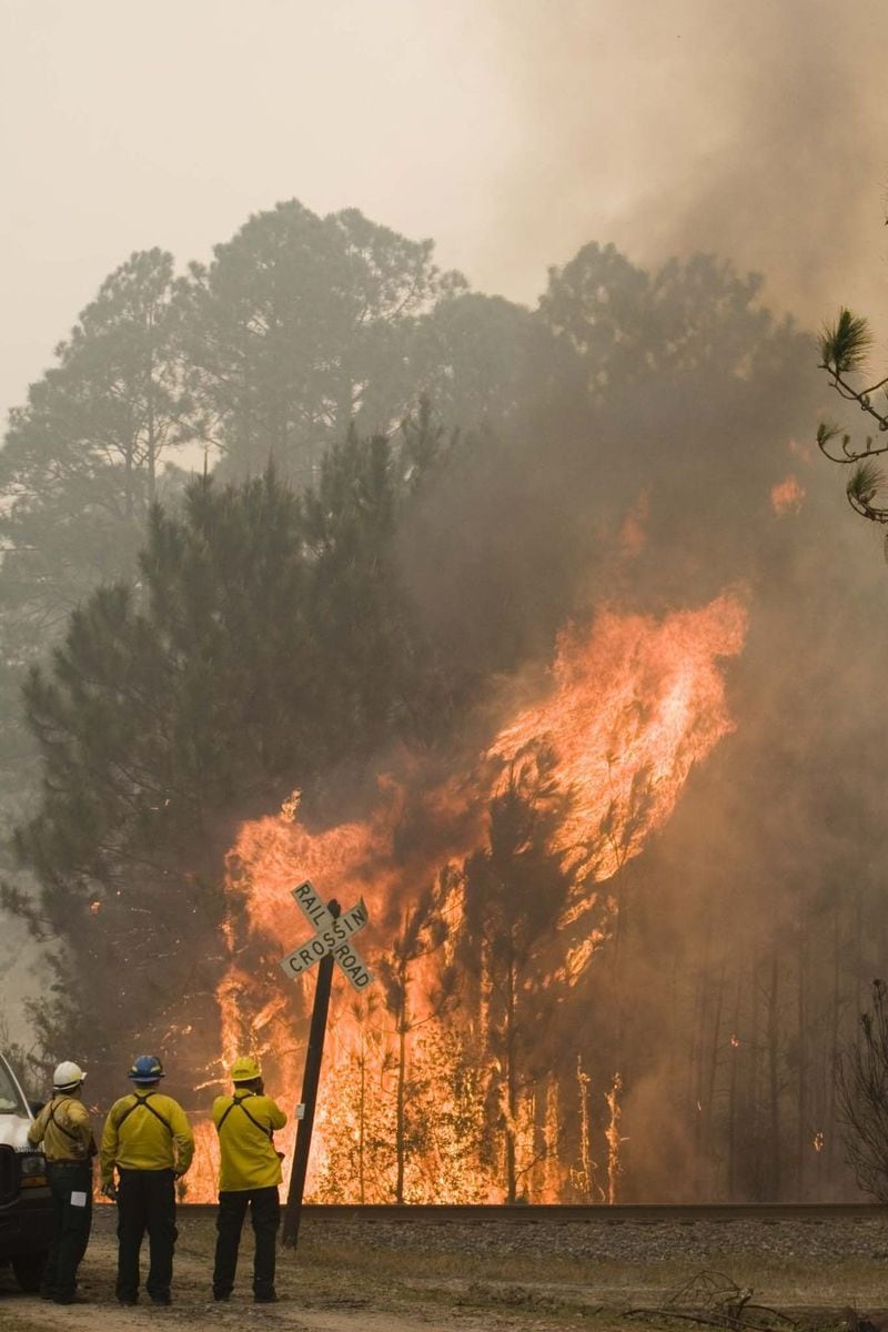 The Georgia Forestry Commission deploys crews to fight wildfires in Georgia and other states. 