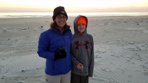Kristy Hartzell and son , Parker, had to cut short a camping trip to Cumberland Island because of the government shutdown. CONTRIBUTED
