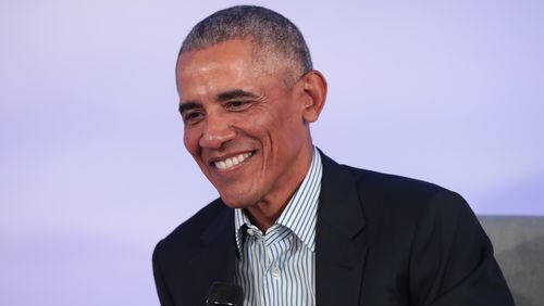 Former President Barack Obama, shown speaking on Oct. 29, 2019, to guests at the Obama Foundation Summit in Chicago, will give a keynote address on Nov. 20, 2019, in Atlanta at the annual Greenbuild International Conference and Expo. SCOTT OLSON / GETTY IMAGES