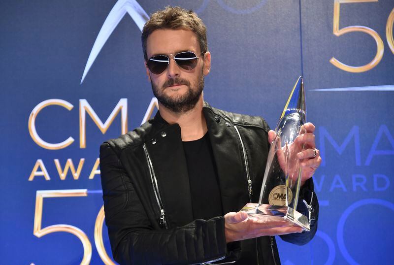 Album of the Year winner Eric Church backstage at the CMAs. (Photo by Evan Agostini/Invision/AP)
