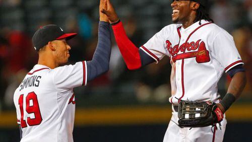 Cameron Maybin's eighth-inning homer Tuesday allowed the Braves to avoid being shut out. He's been one of their 2-3 best hitters since late April, and if they could get him and Jace Peterson to get their road averages more in line with their home stats, it might help offset the loss of Freddie Freeman for the next 10 days or so. (AP file photo)
