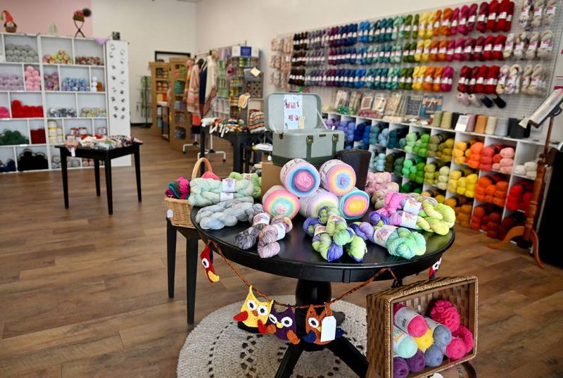 Selection of locally dyed yarn and consignment items available for sale at Our Yarn Studio located at 4993 Russell Pkwy, Suite 350 in Warner Robins. Jason Vorhees/The Telegraph)