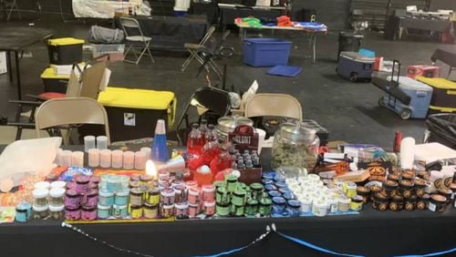 Police detained more than 60 people Friday evening after raiding what authorities called a "drug superstore" that operated out of a South Fulton warehouse.
