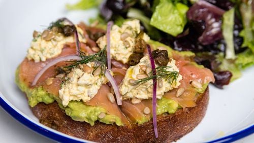 Whiskey Bird’s avocado toast connects Southwestern, Asian and Jewish-American cuisine by adding lox and egg salad. CONTRIBUTED BY HENRI HOLLIS