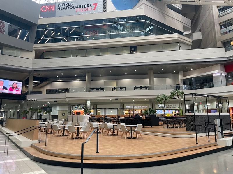 The atrium of the CNN Center is now as quiet as a library after the media company has largely pulled out of the complex.