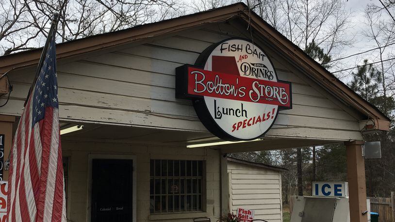 Bolton’s Store on New Hope Road near Grayson offers fish bait and barbecue. Holly Peppers, an employee at Bolton’s, said she “can’t say nothing bad” about embattled Gwinnett County Commissioner Tommy Hunter. (TYLER ESTEP / TYLER.ESTEP@AJC.COM)