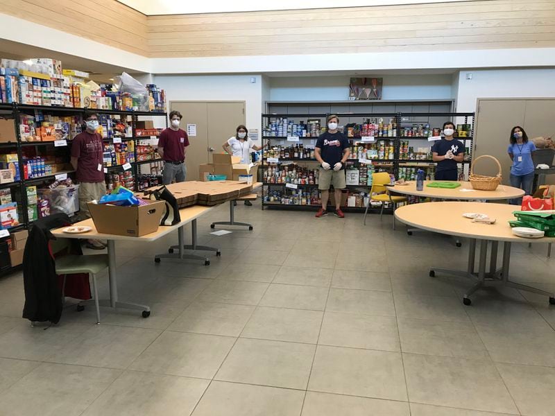 The Jewish Family & Career Services of Atlanta staff work to keep the Kosher food pantry stocked. Courtesy of Jewish Family & Career Services of Atlanta