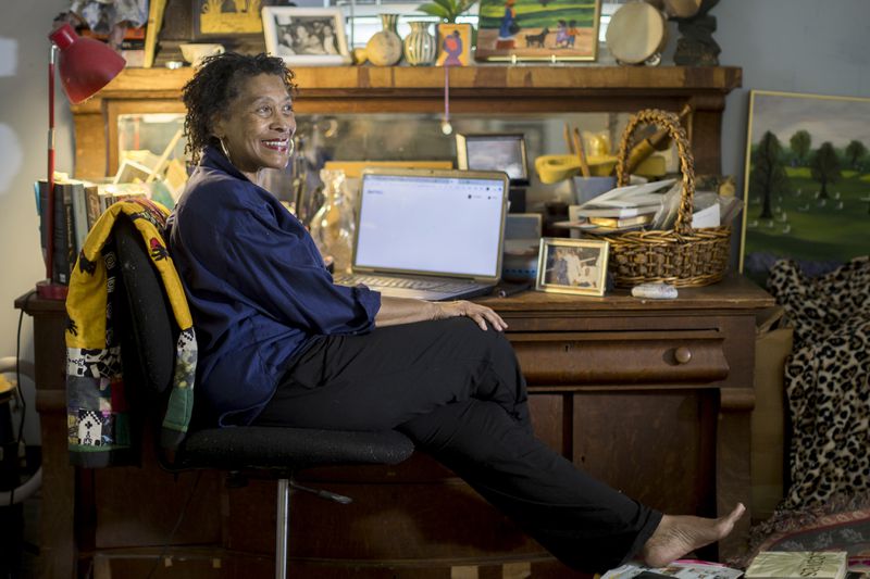 Ansa is currently working on her sixth novel as well as a nonfiction book on how women find ways to breakthrough what stands in their way titled, “Secrets of a Bogart Queen.” (AJC Photo/Stephen B. Morton)