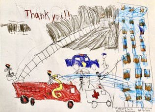 Art from the Heart: Kids thank front-line public safety workers