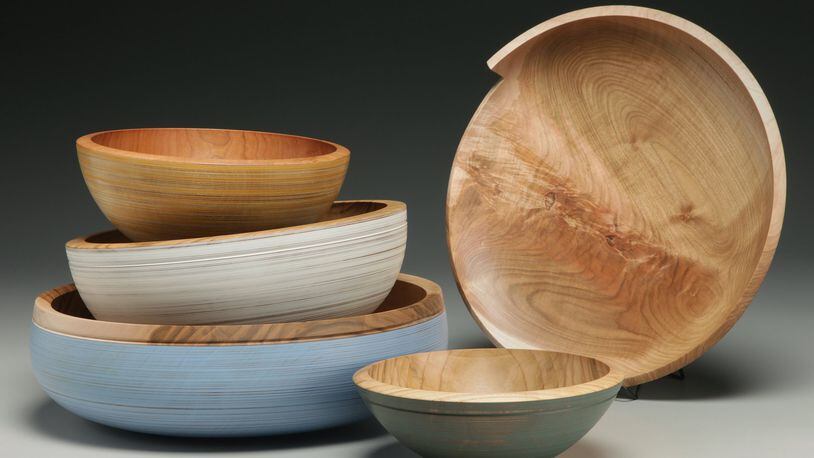 North Carolina wood artist Mark Gardner makes bowls in five sizes and five colors. He uses locally harvested hardwoods, mostly maple but also cherry, walnut, ash, birch and beech, from arborists. Contributed by MarkGardnerStudio.com