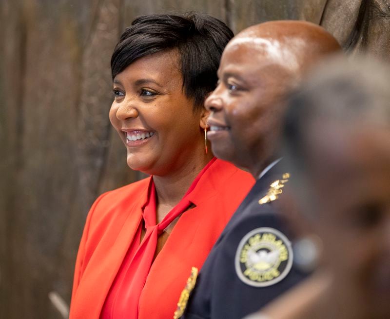 07/16/2021 — Atlanta, Georgia — during an update on the Atlanta Anti-Violence Advisory  Council at Atlanta City Hall, Friday, July 16, 2021. (Alyssa Pointer/Atlanta Journal Constitution)