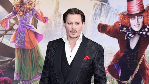 Johnny Depp attends the European premiere of 'Alice Through The Looking Glass' at Odeon Leicester Square on May 10, 2016 in London, England. (Photo by Jeff Spicer/Getty Images)