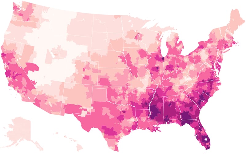 Kodak Black fan map from New York Times’ Upshot analysis, “What Music Do Americans Love the Most?”