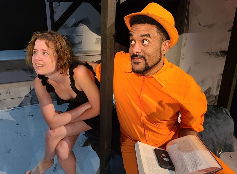 Zoey Laird and Freddy Boyd appear in the PushPush Arts workshop production of "The Artificial Island," continuing through June 4 in a performance space at the First United Methodist Church in College Park.
Courtesy of PushPush Arts