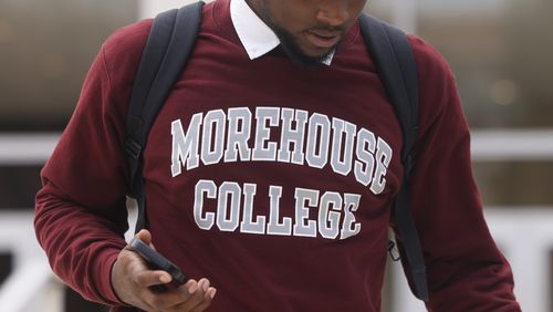 A Morehouse College student walks past the Martin Luther King, Jr. International Chapel, Monday, March 18, 2024, in Atlanta. (Jason Getz / jason.getz@ajc.com)