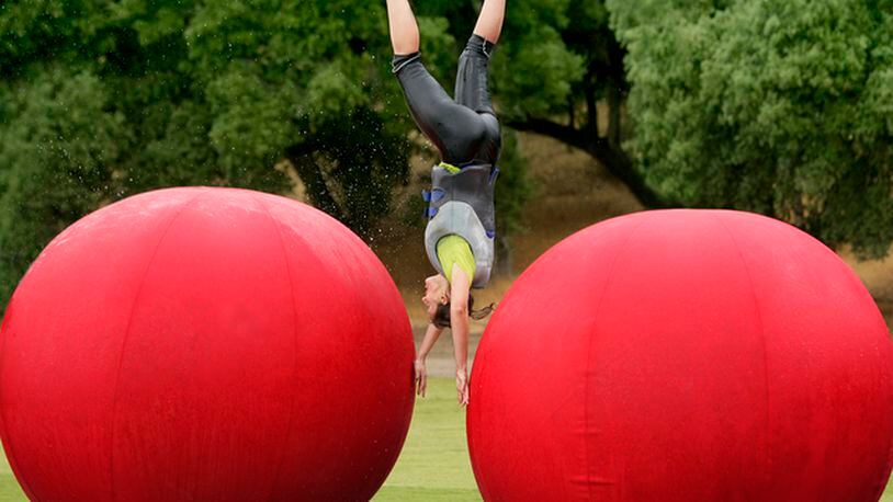 A male contestant (not pictured in this photo provied by Endemol Shine North America) died after completing an obstacle course on the TBS revamp of "Wipeout."