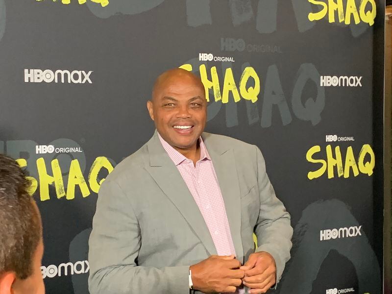 Charles Barkley attended the "Shaq" HBO docuseries screening at the Illuminarium to support his "Inside the NBA" buddy. RODNEY HO/rho@ajc.com