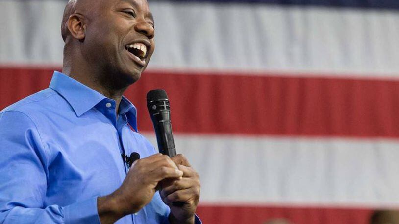 U.S. Sen. Tim Scott launches his 2024 presidential campaign at Charleston Southern University on Monday May 22, 2023. (Joshua Boucher/The State/TNS)