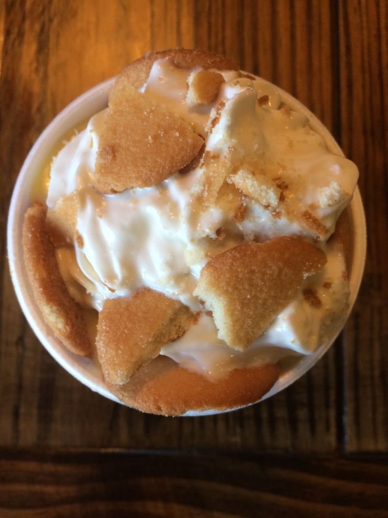 Zeigler’s BBQ & Catering in Acworth makes a dreamy classic banana pudding. CONTRIBUTED BY WENDELL BROCK