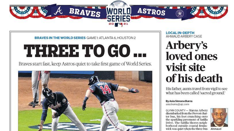 Houston Rocket!' – Atlanta Braves World Series section in Wednesday Atlanta  Journal-Constitution ePaper - Oct. 27 2021