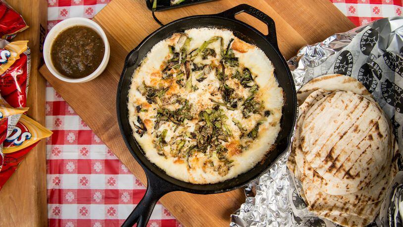 Grilled Fundido with Charred Green Onions. Photo Credit- Mia Yakel.