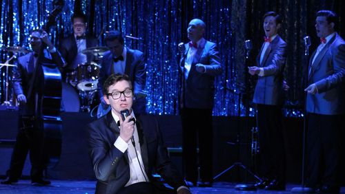 Georgia Ensemble Theatre’s musical revue “Buddy: The Buddy Holly Story” features Jeremy Aggers. CONTRIBUTED BY DAN CARMODY / STUDIO7
