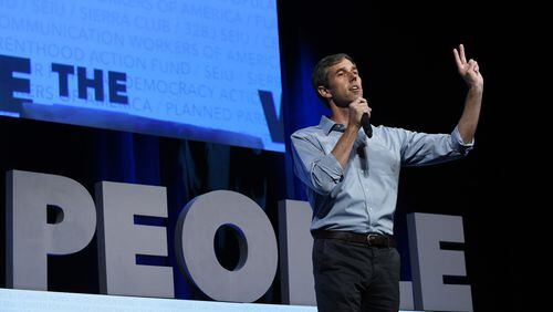 2020 Democratic presidential candidate Beto O’Rourke speaks at the “2019 We The People Membership Forum” April 1, 2019 in Washington, DC.(Olivier Douliery/Abaca Press/TNS)