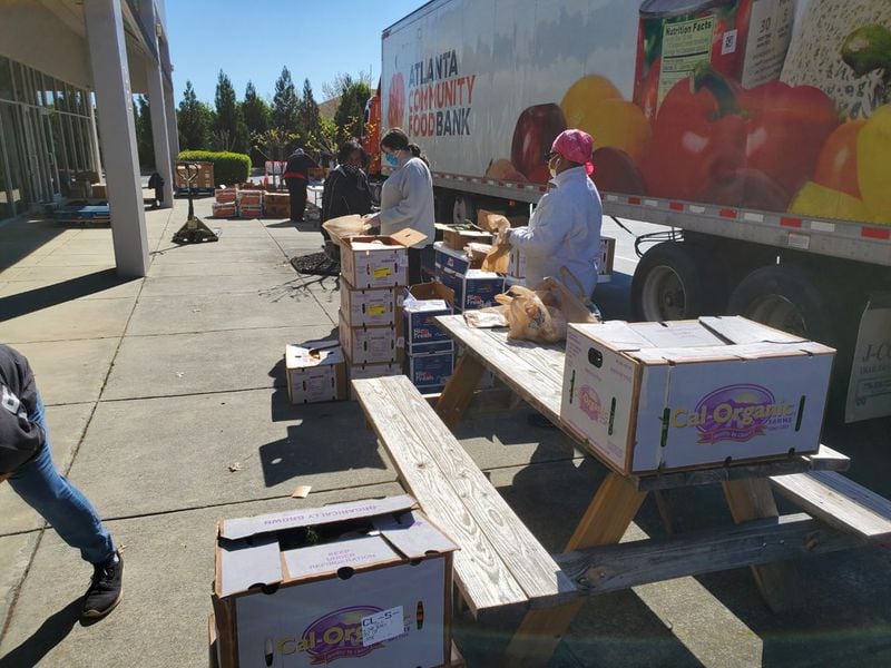From the COVID-19 outbreak in mid-March through the end of 2020, the Atlanta Community Food Bank distributed nearly 90 million pounds of food, an increase of 30 million pounds compared with the same time period in 2019. Courtesy of Atlanta Community Food Bank