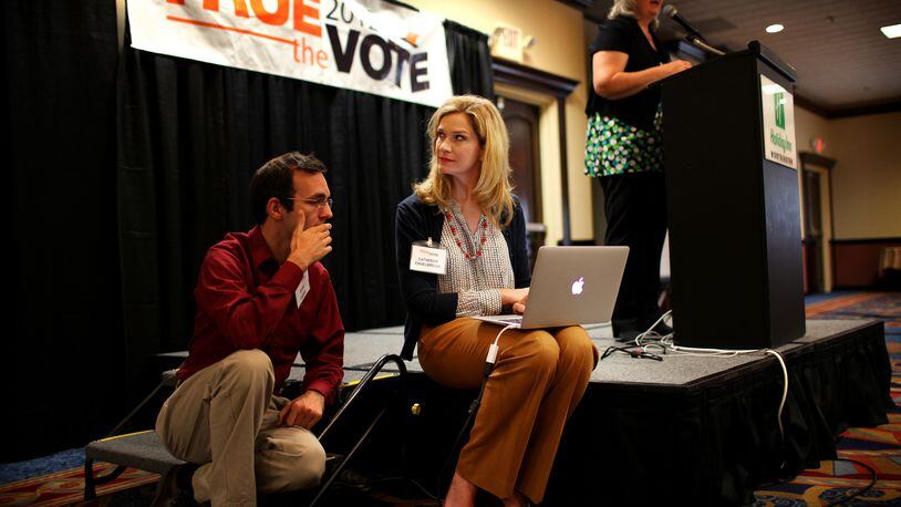 Catherine Engelbrecht is the head of True the Vote, a Texas-based organization that contested more than 300,000 voter registrations in Georgia before runoffs for the U.S. Senate in early 2021. (Michael F. McElroy/The New York Times)