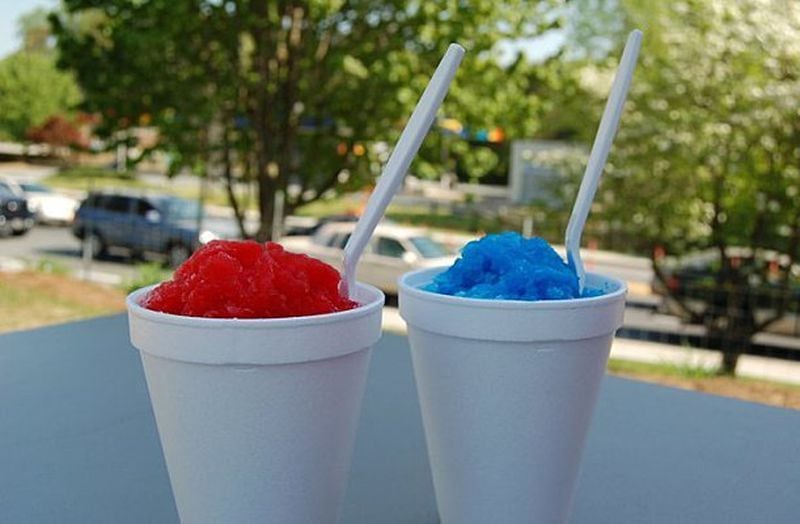 Big Easy Sno-Balls in Woodstock offers cream flavors or an ice cream scoop tucked inside its sno-cones, but the old school standbys are still popular.