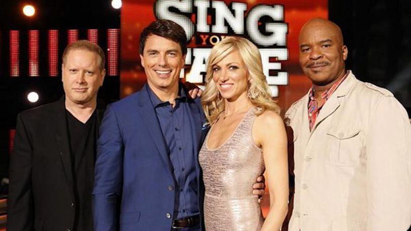Darrell Hammond, host John Barryman, Debbie Gibson and David Alan Grier on "Sing Your Face Off." CREDIT: ABC