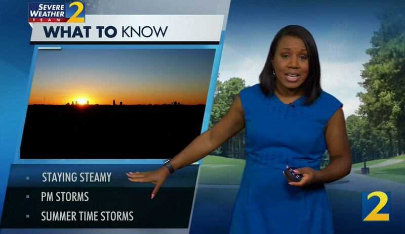 Channel 2 Action News meteorologist Eboni Deon said to expect daily rain as a summertime pattern of heat, humidity and afternoon storms continues.