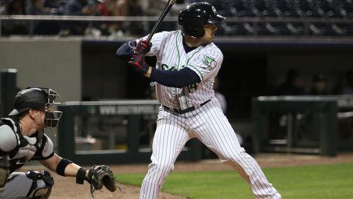 Adam Duvall is batting .315 with eight homers to start the 2019 season with the Gwinnett Stripers.